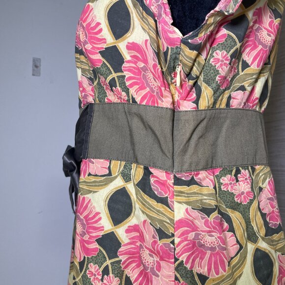 Women's Size 8 Free People Floral Empire Waist V-Neck Dress - Picture 8 of 11